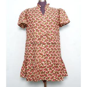Nouvelle arrivée, robe moderne indienne bohème à imprimé floral, en coton tricoté, coupe évasée, col rond, manches longues, boutonnée, pour soirée, de haute qualité, respirante - Product Image 2