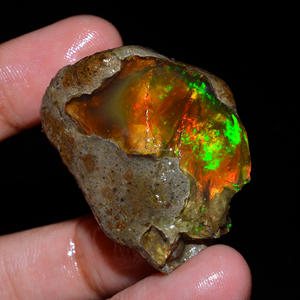 Lot de 4 pièces d'opale éthiopienne brute de qualité supérieure, 100% naturelle, huileuse, pour la création de bijoux - Product Image 2