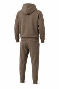 Custom Solid Blank Fleece Winter <b>Lightweight</b> Breathable <b>Hoodie</b> Tracksuit Men Pullover Hooded Sweat Suit Jogger Set Casual - Product Image 3