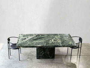 Mesa de Centro de Mármol Verde Moderna y Duradera, Personalizable, Rectangular, Mueble de Piedra, Más Vendida - Product Image 3