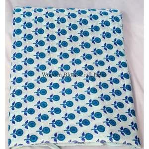 ผ้าฝ้ายแท้ 100% พิมพ์ลายบล็อก เป็นมิตรกับสิ่งแวดล้อม ระบายอากาศได้ดี แห้งเร็ว น้ำหนักเบา ผ้าทอลายไขว้ จากรัฐราชสถาน สำหรับเสื้อผ้าสตรีและเด็กผู้หญิง - Product Image 3