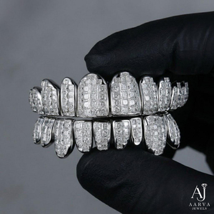 Aarva Jewels Grillz dentaire amovible personnalisé, serti de diamants, bijoux Hip Hop - Product Image 2