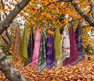 Pañuelos de algodón 100% hechos a mano, lote de pañuelos con estampado de bloques, pañuelos bohemios para la cabeza, pañuelos florales indios, pañuelos para el cabello surtidos, regalo para mujeres - Product Image 5