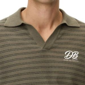 Polo pour homme coupe classique en mélange de lin, léger, respirant, décontracté, tendance, fabrication OEM ODM personnalisée - Product Image 3
