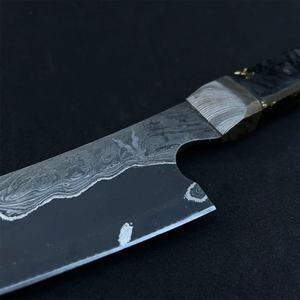 Cuchillo de Chef Jexmoo Personalizado Hecho a Mano en Acero al Carbono con Hoja de 8 Pulgadas, Mango Elegante y Funda de Cuero - Regalo para Chef - Product Image 3