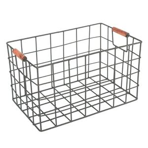 Standard Metal <b>Wire</b> <b>Storage</b> <b>Basket</b> With Handles Pantry Organizer For Kitchen Fruits And Vegetables Space Saving Design For Sale - Product Image 2