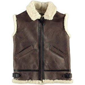 B3 Shearling Sheepskin Leather Vest - Product Image 1