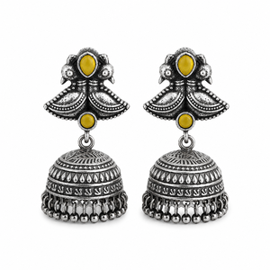 Pendientes de Araña Vintage de Latón Plateado con Ónix y Bisel, Corte Pera, para Mujer, Estilo Boda India, Disponibles para Pedidos al por Mayor - Product Image 6