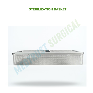 Middle Size Sterilization <b>Basket</b> With Lid Stainless Steel Surgical Instrument Tray Medical Autoclave <b>Storage</b> <b>Basket</b> - Product Image 2