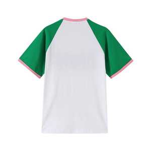 Chemise en chenille de qualité supérieure pour femmes, avec lettres grecques brodées, col rond, décontractée, été, 100% coton - Product Image 2