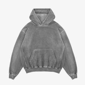 Sweat-shirt à capuche personnalisé pour homme, coupe oversize, en molleton épais, style minimaliste, décontracté - Product Image 2
