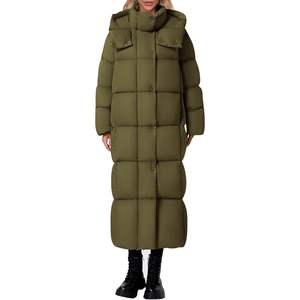 Abrigos Acolchados Largos de Invierno para Mujer, a la Moda, con Capucha, Cierre, Casuales, Gruesos, Ropa Exterior Acolchada de Algodón Cálido para Primavera - Product Image 3