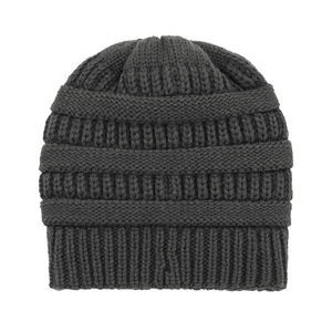 Knit Beanie Hat Ribbed <b>Winter</b> <b>Cap</b> Unisex Soft Warm Stretch Plain Skull <b>Cap</b> Custom Logo OEM Supplier - Product Image 3