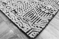 Tapis en peluche tuftés à la main, plats et à poils longs |   Tapis décoratifs élégants pour salon, chambre, salle à manger et entrée
