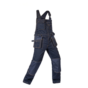 Peto de trabajo de mezclilla vintage para hombre, con correas ajustables, corte ajustado, cómodo, suave, estilo casual urbano - Product Image 1