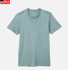 INDEX SPORTSWEAR Men's Solid Color Short Sleeve T-Shirt O-Neck Regular Fit Cotton Jersey Casual Wear - Product Image 4
