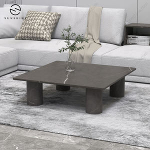 Table basse minimaliste en marbre, mobilier de jardin moderne, design en pierre durable - Product Image 6