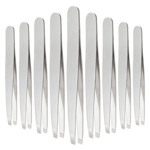 Ensemble de pinces à épiler professionnelles en acier inoxydable avec étui, logo personnalisé, durables, écologiques, légères et aiguisées - Product Image 1