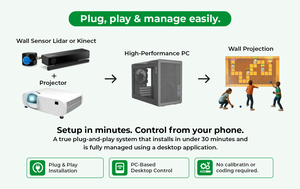Sistema de Juego Deportivo Interactivo para Pared Eshark y Kit de Entretenimiento con Sensor de Movimiento para Pared – INEK00026 - Product Image 5