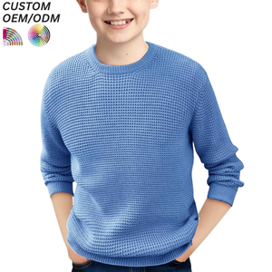 Pull tricoté personnalisé pour garçons, chaud, respirant, écologique, anti-plis, en polyester/coton, décontracté, pour enfants, hiver, support OEM ODM - Product Image 4
