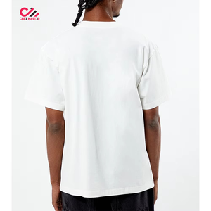 Camiseta al por mayor con logo extragrande, estampado DTG, para hombre, de alta calidad, jersey suave, talla grande, estilo hip hop, peso pesado - Product Image 2