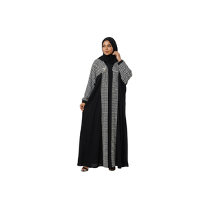 Abaya longue blanche pour femme, manches longues, coupe ample, style Moyen-Orient, en coton, pour usage quotidien, tenue traditionnelle musulmane - Product Image 5