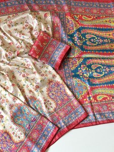 Sari en soie élégant et doux – Tissage jacquard Jari complet avec impression numérique de designer - Product Image 2