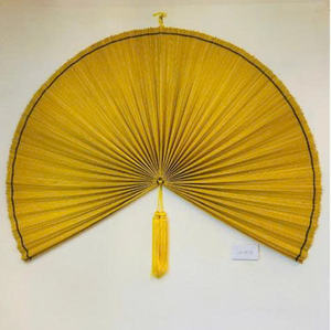 Ventilador de Pared Redondo Grande Hecho a Mano con Cabezal de Bambú, Tejido Natural de Ratán, Ecológico, Bonito, 300 mm de Diámetro, Arte de Pared - Product Image 3