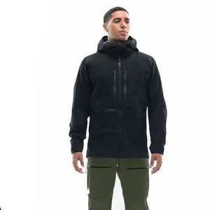 Chaqueta cortavientos deportiva de alta calidad para hombre, nuevo diseño para la temporada de primavera, cuello levantado, estilo de calle teñido liso - Product Image 2