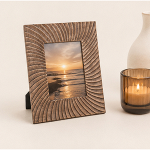 Handmade Wood Photo <b>Frame</b> with Spiral Carved Design <b>Vintage</b> Wood <b>Picture</b> <b>Frame</b> for Tabletop Display Wholesale Custom Home Decor - Product Image 2