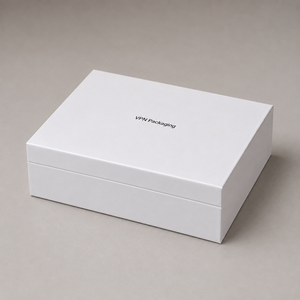 Boîte cadeau en carton rigide blanc, papier artistique, rectangle, insert en mousse noire, vernis sélectif UV, logo personnalisé pour bijoux et montres - Product Image 3
