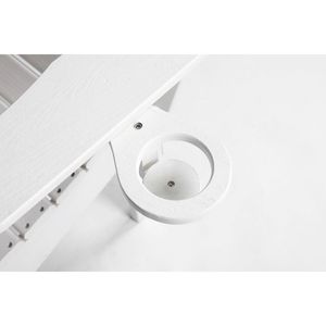 Adirondack Chair Set 3-Piece <b>Folding</b> White <b>Garden</b> Chairs with Side <b>Table</b> 2 Chairs and 1 <b>Table</b> - Product Image 5