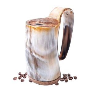 Excellent Quality Handcrafted Horn Mug Unique Decorative Mugs for Kitchen or Dining <b>Table</b> use Available for Bulk Quantity - Product Image 3