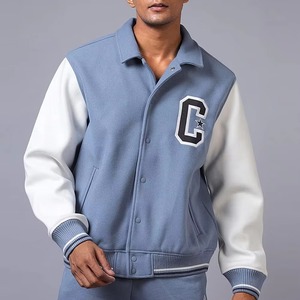 Nouvelle Arrivée Veste de Baseball Homme Style Urbain Décontracté Col Montant Logo Avant Légère Respirante Meilleur Style Prix Bas - Product Image 1
