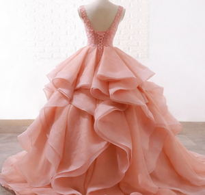 Robe de bal rose style occidental pour femme, robe de mariée rose pour femme, robes de mariée, robes de bal de promo - Product Image 6