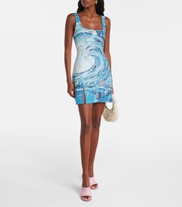 Robes de cocktail élégantes pour femmes, courtes, d'été, respirantes, en satin et poly-mesh, brodées, avec perles et perles de rocaille - Product Image 3
