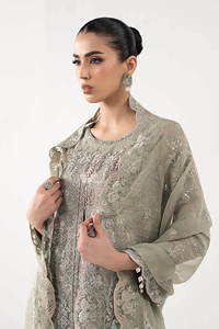 Colección 2025, Vestido de Fiesta y Boda para Mujer, Hecho a Mano, Bordado con Lentejuelas, Estilo Pakistaní e Indio, con Borlas y Encaje, Largo hasta la Rodilla - Product Image 2