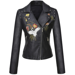 Women Leather <b>Zip</b> <b>Up</b> <b>Jacket</b> with Soft Genuine Leather Comfortable Fit and ODM Production Ready - Product Image 1