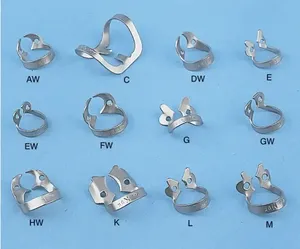 Dental Clamps Rubber Dam Set 12 Mounting Rack Black <b>Titanium</b> Autoclavable Stainless Steel Manual Orthodontic by Blush surgical - Product Image 2