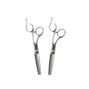 Ciseaux de barbier professionnels pour coiffeurs - Lames en acier inoxydable, manche en plastique, lame tranchante, ciseaux à effiler - Product Image 5