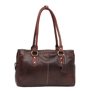 Bolso de Hombro Tipo Tote de Cuero Genuino Premium para Mujer, con Cierre de Cremallera, Logotipo Personalizado, Portátil, de Lujo, MOQ Bajo - Product Image 1