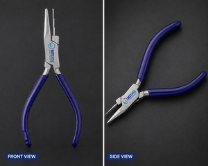 Pince à bec rond multi-étapes professionnelle en acier inoxydable pour la fabrication de bijoux avec poignée confortable et logo personnalisé - Product Image 6