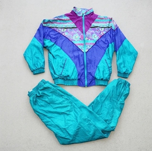 Ensemble de survêtement unisexe color block avec fermeture éclair intégrale, respirant, en polyester, style sportif, pour l'automne, coupe classique - Product Image 6