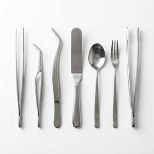 7-Piece Chef Plating <b>Set</b> Stainless Steel <b>Utensil</b> <b>Set</b> With Spoon Fork Tongs Spatula and Tweezers for Food Plating - Product Image 4