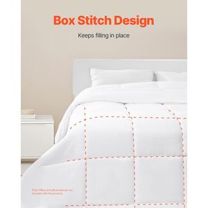 Edredón Acolchado Queen Size 88 x 88 Pulgadas, Suave, Alternativa a la Pluma, para Todas las Estaciones, con 4 Pestañas, Inserto de Edredón - Product Image 4