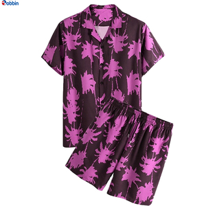 Colección de Verano, Camisa de Hombre Personalizada con Botones, Pantalones Cortos de Playa, Trajes de Verano para Hombre de Talla Grande, Cómodos y Transpirables - Product Image 1