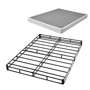 Cadre de lit en métal robuste taille Queen avec sommier pour 5 matelas, tissu lavable, ressorts de 35 pouces inclus - Product Image 1