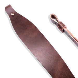 Sangle en cuir de vachette tanné végétal de haute qualité, réglable, de 37 pouces, durable, confortable, accessoire tactique de chasse - Product Image 3
