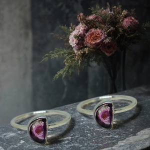 แหวนพลอยพลอยพลอยทัวร์มาลีนแตงโมทำด้วยมือใส่ได้ทั้งชายและหญิง - Product Image 2