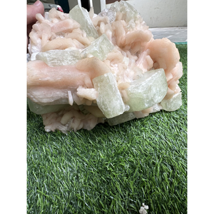 Apophyllite verte de haute qualité avec Stilbite orange, pierre de cristal naturelle pour collection, exposition et exportation en gros - Product Image 4
